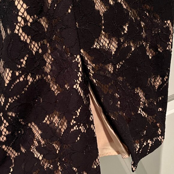 Black Jarlo Cami Strap Allover Floral Lace Midi Dress, size 4 - Picture 3 of 6